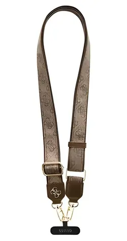 Guess Crossbody PU 4G Metal Logo hnědá (57983126939) / Crossbody popruh s peněženkou / PU kůže / univerzální