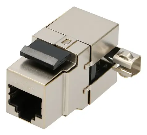 Extralink Keystone CAT6 STP stříbrná / Keystone konektor / RJ45 / stíněný