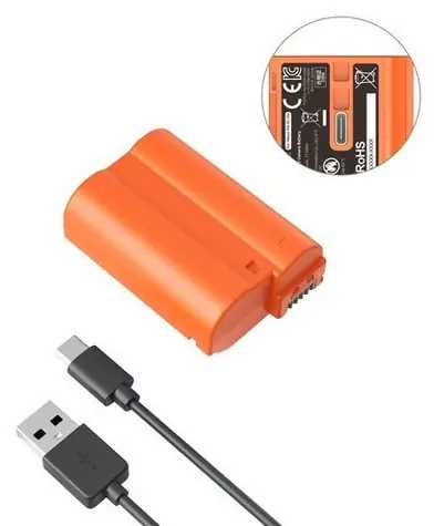 SmallRig 4966 oranžová / Baterie / Nikon EN-EL15c / USB-C nabíjení / 2400mAh