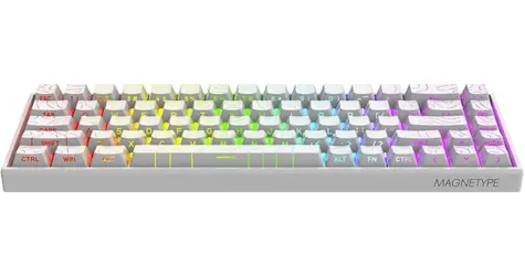 YENKEE YKB 3800WE MAGNETYPE / Herní klávesnice / Magnetické spínače Outemu / Rapid Trigger / RGB / USB-C