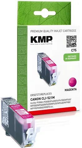 KMP C75 / Inkoustová náplň / purpurová / alternativa Canon CLI-521M