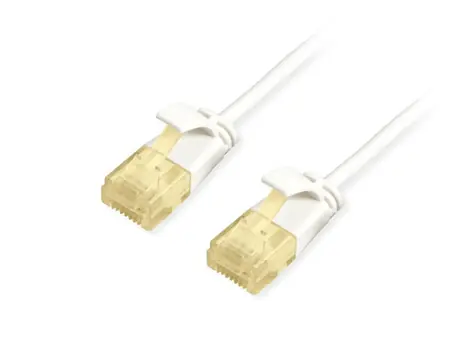 Equip Cat6A SlimFlex bílá / Patch kabel / U/UTP / 0,5 m / LSZH / PoE+
