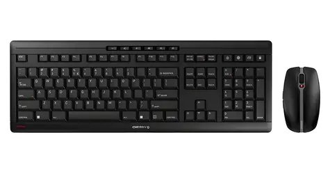 Cherry STREAM DESKTOP RECHARGE černá / Set klávesnice a myš / bezdrátové / EU-QWERTY layout / 114 kláves