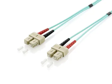 Equip optický kabel SC-SC OM3 30 m tyrkysová / Patch kabel / Multimode / Duplex / LSZH plášť