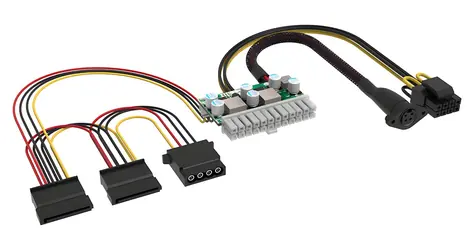 Akasa Compact Power 200 / Napájecí kabel / 24-pin ATX - 4-pin DIN / 200 W