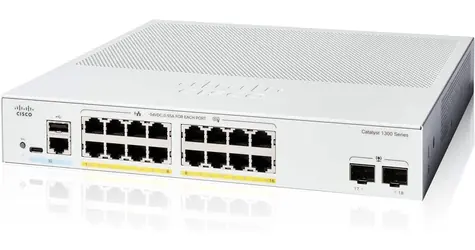 Cisco Catalyst C1300-16P-2G / Switch / 16x GbE RJ-45 / 2x SFP / PoE+ 120W / fanless / REFRESH