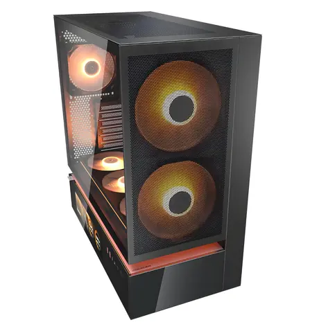 COUGAR CFV235 Vision černá / Skříň / Midi Tower / Mesh / ARGB / tvrzené sklo / LCD displej