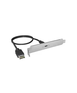 Icy Box IB-AC553 stříbrná / Zadní panel / USB-C / USB 3.0 / kov
