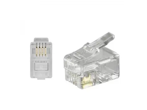 Equip RJ11 4P4C transparentní / TP konektor / nestíněný / 100 ks