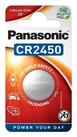 Panasonic CR-2450EL/1B / Knoflíková baterie / Lithiová / 3 V / 1 ks / v blistru