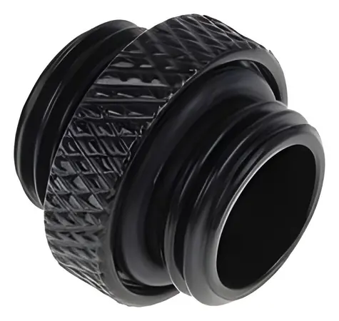 Alphacool Eiszapfen dvojitá vsuvka černá / Spojka / G1/4 AG - G1/4 AG / pro měkké hadice