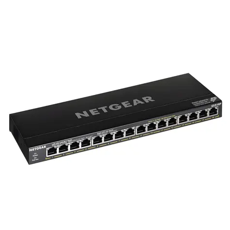 NETGEAR GS316P / Switch / 16x Gigabit PoE+ / 115 W / Neřízený