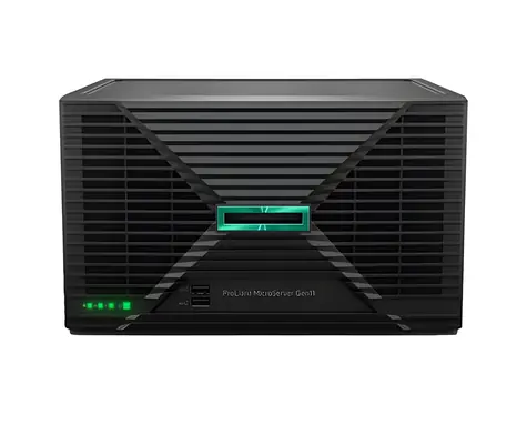 HPE ProLiant MicroServer Gen11 / Server / Xeon E-2434 3.4GHz / 32GB DDR5 ECC / 2x 4TB SATA HDD / 180W