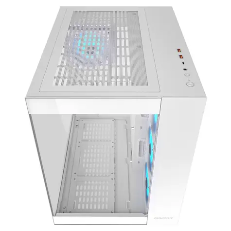 COUGAR FV150 ARGB bílá / PC skříň / Midi Tower / ATX / micro-ATX / mini-ITX / tvrzené sklo / bez zdroje