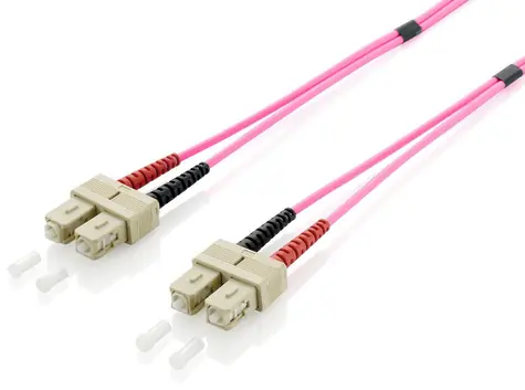 Equip optický kabel SC-SC OM4 3m fialová / Patch kabel / Multimode / Duplex / LSZH plášť