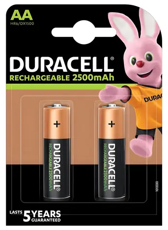 Duracell StayCharged HR06 / Nabíjecí baterie / AA / 2400 mAh / 1,2 V / 2 ks