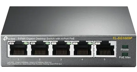 TP-Link TL-SG1005P / Switch / 5x 1000 Mbps / 4x PoE / PoE budget 56 W