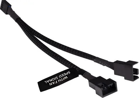 Alphacool Y-Splitter PWM černá / Rozbočovací kabel / 4-pin na 2x 4-pin PWM / 15 cm