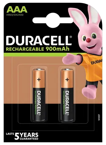 Duracell StayCharged AAA / Nabíjecí baterie / NiMH / 900 mAh / 1,2 V / 2 ks