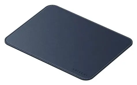 Satechi Vegan-Leather modrá / Podložka pod myš / eko kůže