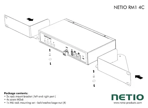 NETIO RM1 4C / Montážní držák / 19