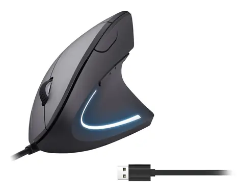 Equip 245118 černá / Ergonomická myš / Drátová / USB-A / Vertikální / 3200 DPI / 1,8 m
