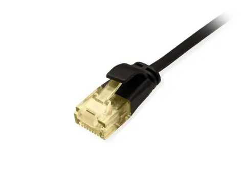 Equip Cat6A SlimFlex černá / Patch kabel / U/UTP / 0,15 m / RJ-45 / LSZH / PoE+
