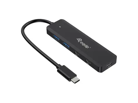Equip 4-Port USB-C Hub černá / Hub / 2x USB-A 3.2 / 2x USB-C 3.2 / 5 Gbps