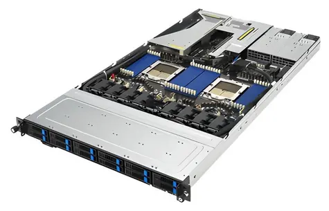 ASUS RS700A-E12-RS12U / Server / AMD EPYC 9004 / 2x SP5 / 24x DDR5 / 12x NVMe Gen5 / 2x 10GbE / 2600W / 1U