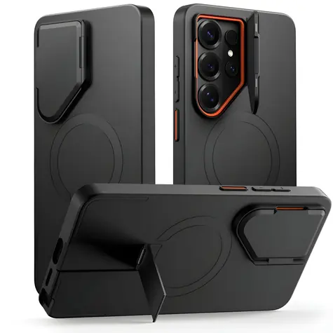 Tech-Protect Kevlar Aura MagSafe černá/oranžová / Zadní kryt pro Samsung Galaxy S26 Ultra / Kevlar / MagSafe