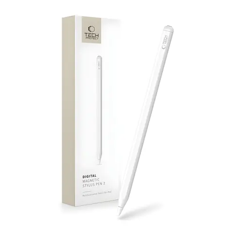 Tech-Protect Digital Magnetic Stylus Pen 2 bílá / Dotykové pero / pro Apple iPad / magnetické
