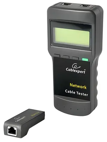 Gembird NCT-31 černý / Tester kabelů / RJ-45 / RJ-11 / RG-58 / LCD displej