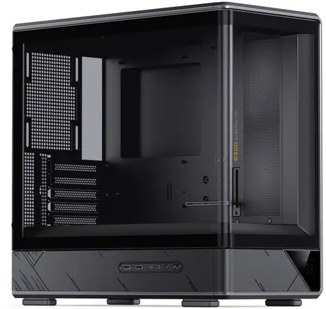 Jonsbo D200 černá / Počítačová skříň / Midi-Tower / mATX / Temperované sklo / Mini teplotní displej