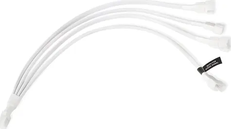 Alphacool Y-Splitter 4-Pin na 4x 4-Pin PWM 30cm bílá / Rozbočovací kabel / 4-pin na 4x 4-pin / 30 cm