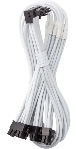CableMod C-Series Pro bílá / Napájecí kabel / 12VHPWR na 4x 8-Pin PCIe / 90° / Varianta B