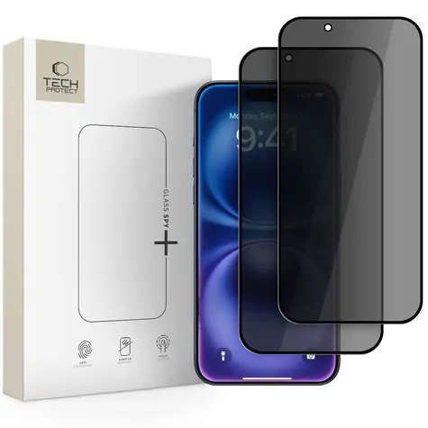 Tech-Protect Glass Spy+ iPhone 17 Air / Ochranné sklo / Privacy filtr / 2 ks / Temperované sklo