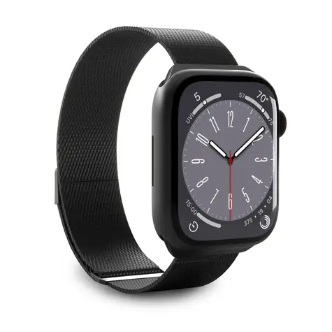 Puro Milanese černá / Řemínek pro Apple Watch / 42/44/45/49 mm