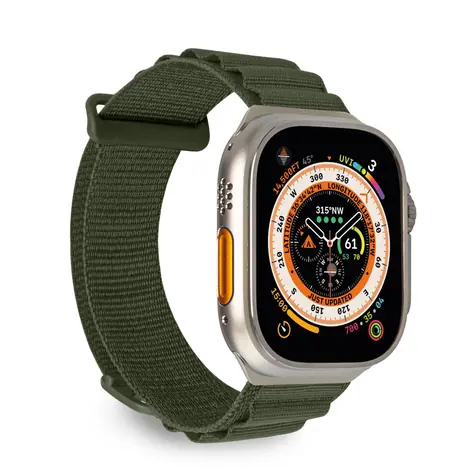 Puro Extreme tmavě zelená / Řemínek pro Apple Watch / 42/44/45/49 mm / Nylon