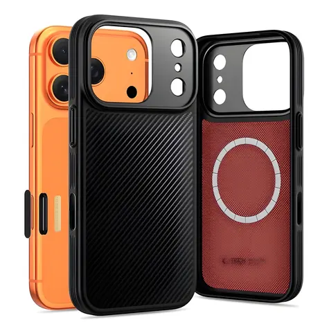 Tech-Protect Kevlar Aramid iPhone 17 Pro černá / Kryt / MagSafe / Aramidová vlákna