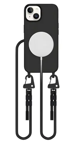 Tech-Protect MagNecklace černá / Kryt / Apple iPhone 14 / MagSafe / šňůrka na krk