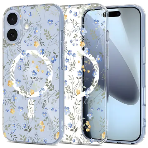 Tech-Protect FlexAir MagSafe Daisies with Leaves / Kryt / Apple iPhone 17 / MagSafe / Silikon