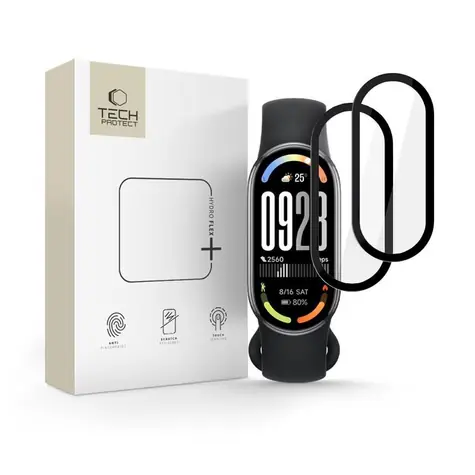 Tech-Protect Glass Flex+ černá / Ochranné sklo / pro Xiaomi Smart Band 10, 10 NFC / hybridní / 2 ks v balení