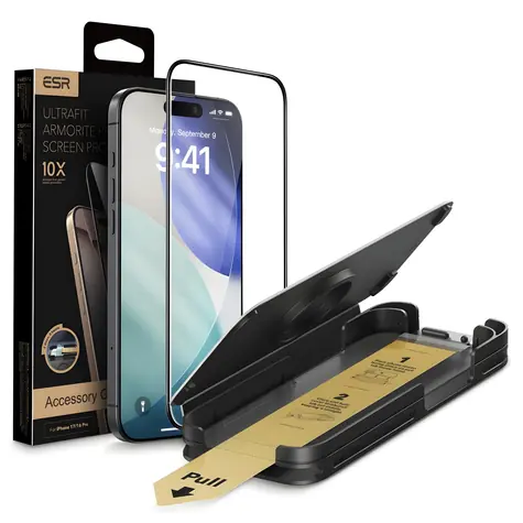 ESR UltraFit Armorite Pro průhledné / Tvrzené sklo / Apple iPhone 16 Pro / 17 Pro