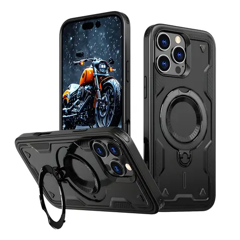 Hurtel Hybrid Armor Trendy černá / Ochranný kryt / MagSafe / Apple iPhone 16 Pro Max