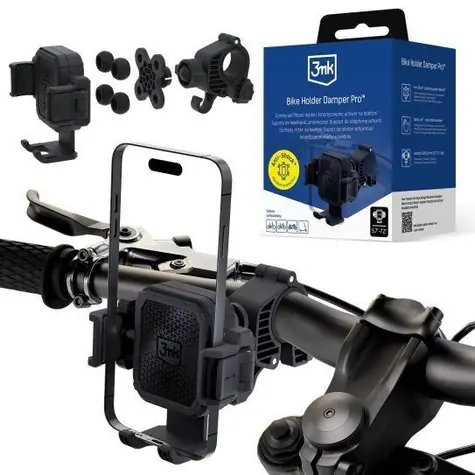 3mk Bike Holder Damper Pro / Držák telefonu na kolo / Tlumení vibrací Anti-Shock / O 20-32 mm / 5,7-7,2