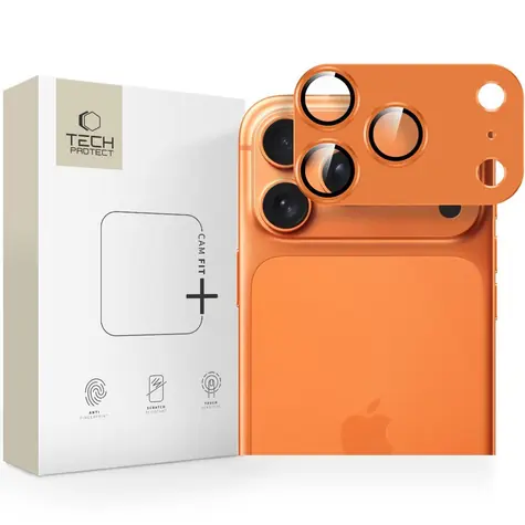 Tech-Protect Camfull Fit+ oranžová / Ochranné sklo na fotoaparát / Apple iPhone 17 Pro Max