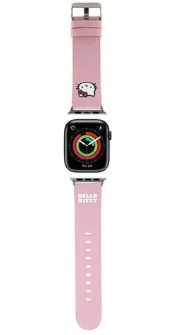 Hello Kitty Silikonový řemínek Kitty Head růžová / Řemínek / pro Apple Watch 38/40/41 mm