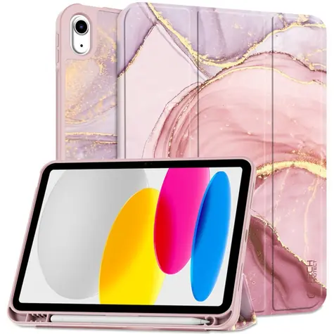 Tech-Protect SC Pen růžový mramor / Pouzdro pro Apple iPad 10.9