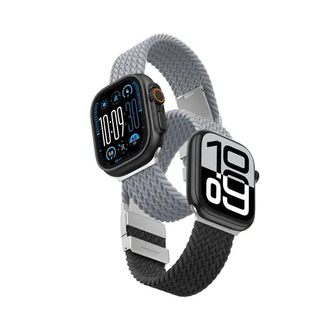 AmazingThing Blend Band šedo-černá/šedá / Řemínek pro Apple Watch / 45/46/49 mm / 2 ks