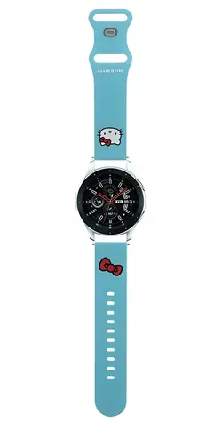 Hello Kitty Silikonový řemínek Kitty Head 22mm modrý / Řemínek / Univerzální / Silikon